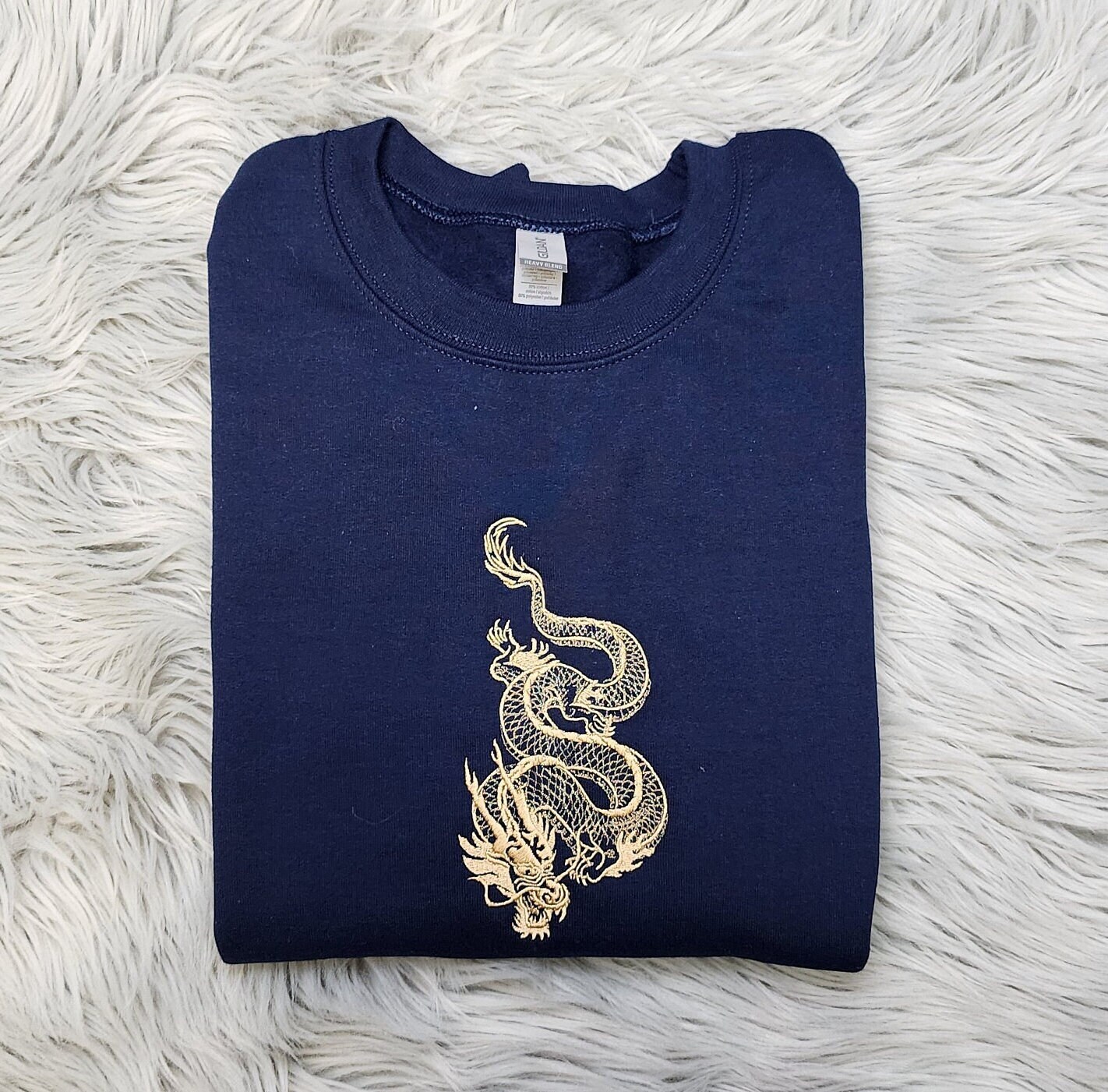 Chinese New Year 2024 Dragon Sweatshirt Embroidered Unisex Zodiac Crewneck or Hoodie image 2