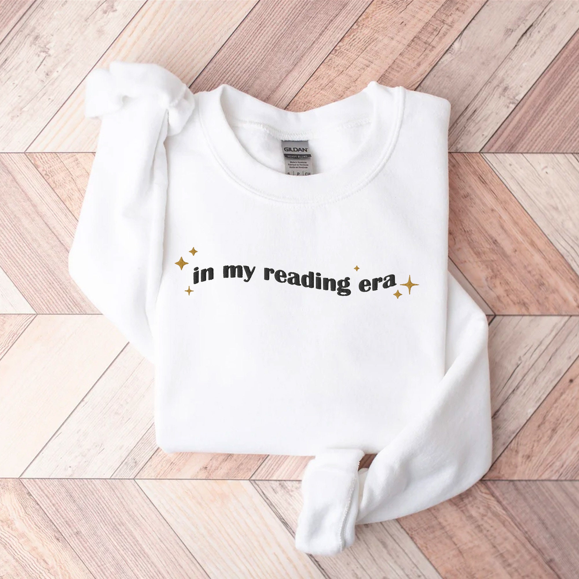 Embroidered In My Reading Era Shirt - Booklover Gift Bookworm Sweatshirt Bookish Sweatshirt Book Club Sweatshirt Book Shirt Booktrovert image 4