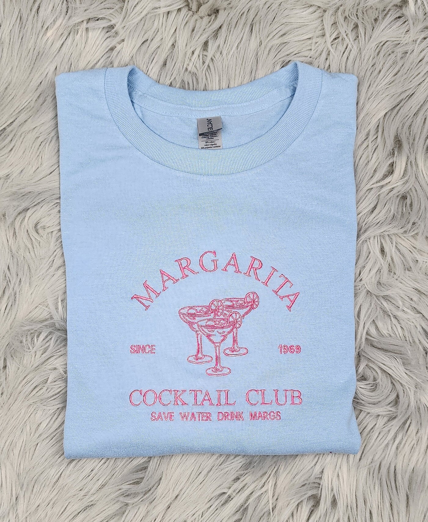 Embroidered Margarita Cocktail Club Crewneck Sweatshirt Save Water Drink Margaritas Shirt image 3