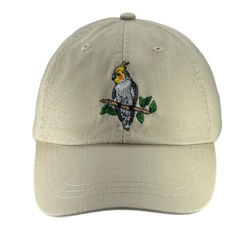 Cockatiel Embroidered Baseball Hat - Wildlife Bird Cap Bird Lover Gift Mom & Dad Hat image 0