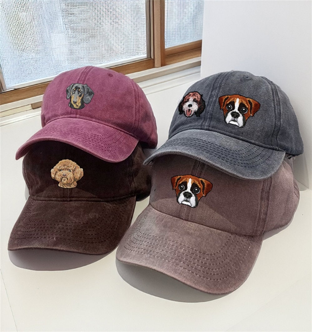 Personalized Embroidered Pet Vintage Cap - Custom Cat Dad Hat - Gifts for Dog Lovers Unisex Embroidery Hat image 3