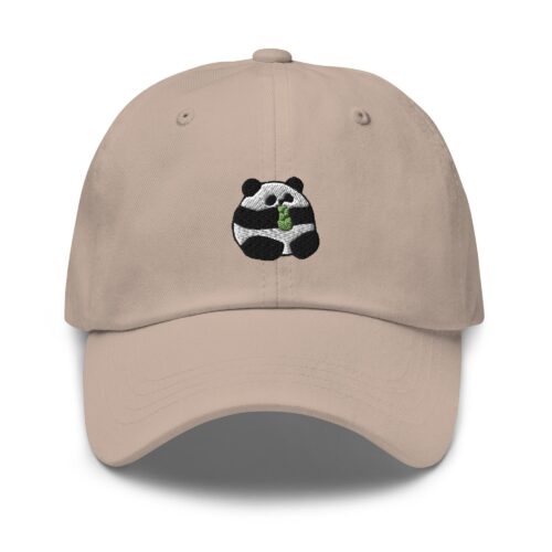 Chonky Panda Bear Dad Cap - Embroidered Trendy and Comfortable Baseball Hat Gift image 0