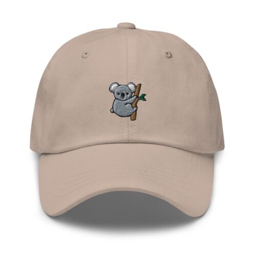 Cute Koala Bear Embroidered Dad Cap - Trendy Fit Comfortable Baseball Hat Gift image 0