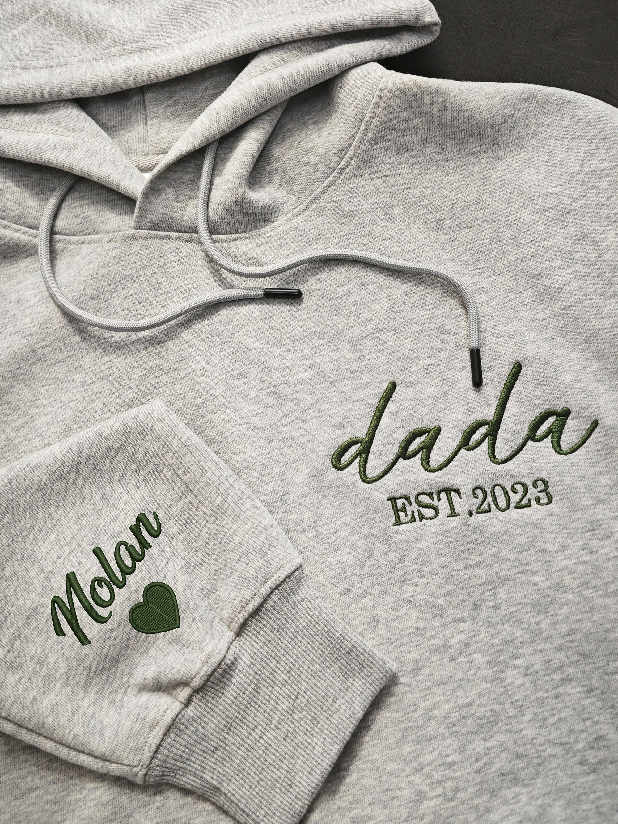 Personalized PAPA Hoodie with Name - Embroidered Dad Est. Year Sweatshirt Dad Announcement Cool Dad Sweatshirt Gift for Best Dad image 5