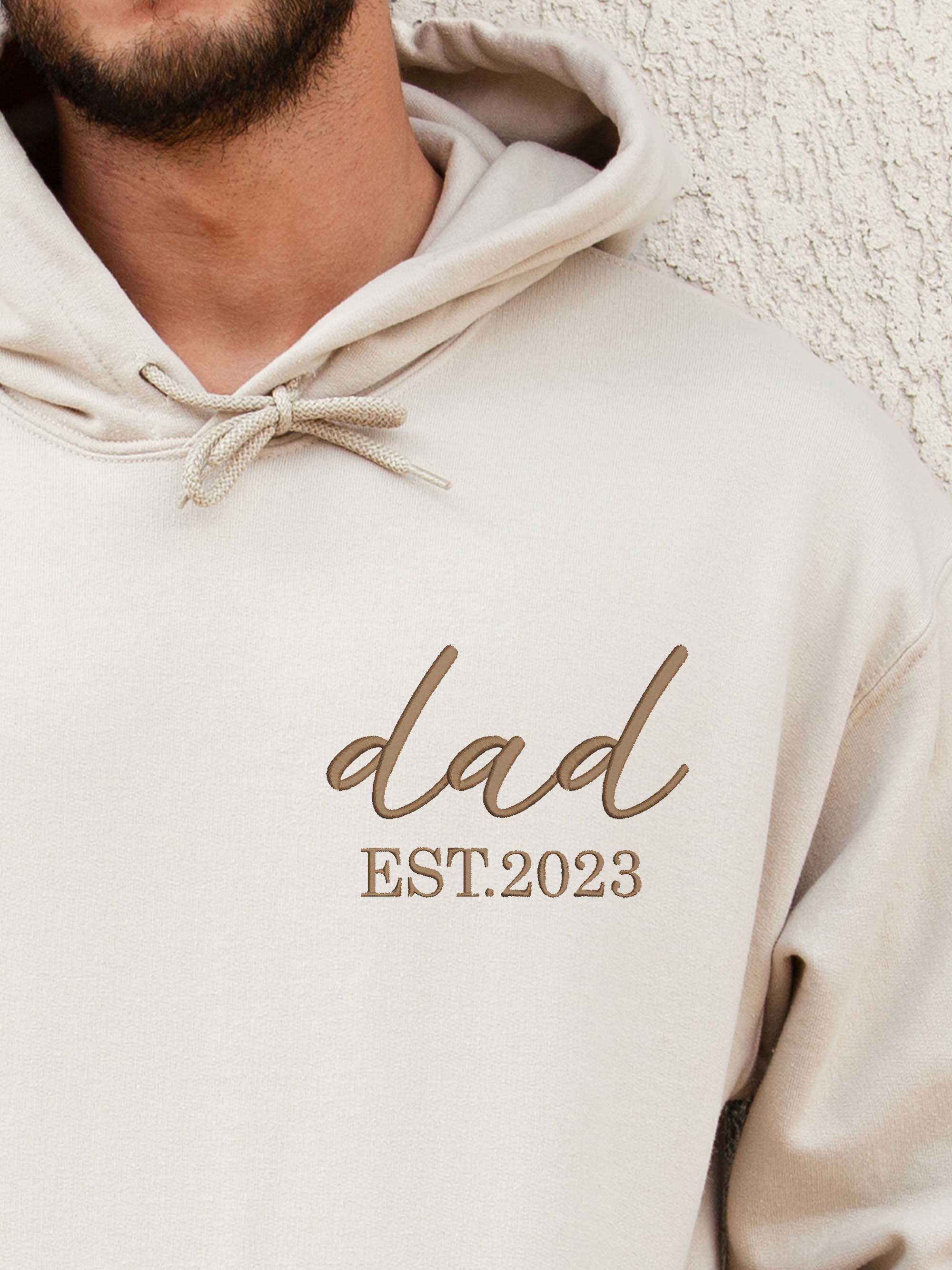 Personalized PAPA Hoodie with Name - Embroidered Dad Est. Year Sweatshirt Dad Announcement Cool Dad Sweatshirt Gift for Best Dad image 6