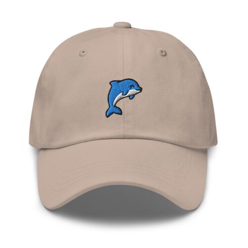 Cute Dolphin Embroidered Dad Cap - Trendy Fit Comfortable Hat image 0