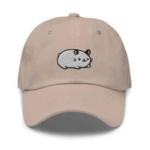 Cute Hamster Embroidered Dad Cap - Trendy Fit Comfortable Baseball Hat Gift image 0