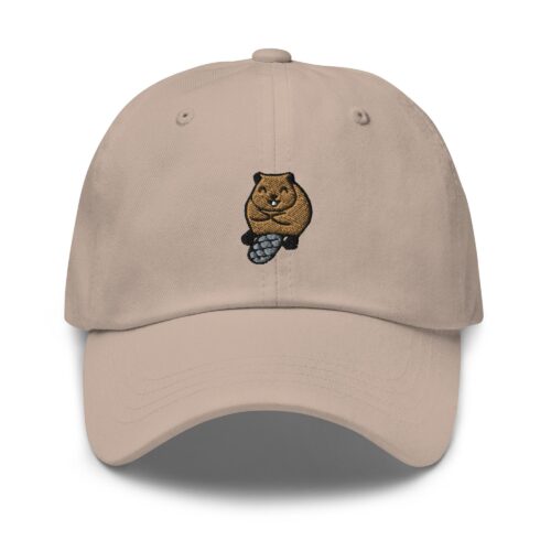 Beaver Embroidered Dad Cap - Trendy Fit Comfortable Baseball Hat Gift image 0