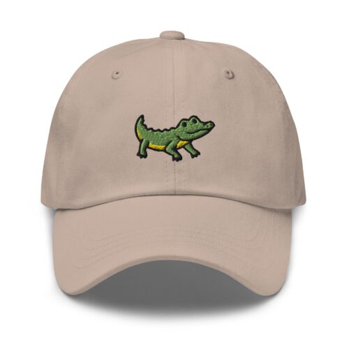 Crocodile Embroidered Dad Cap - Trendy Fit Comfortable Hat image 0