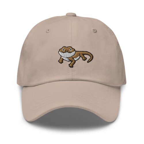 Bearded Dragon Lizard Embroidered Dad Cap - Trendy Fit - Comfortable Baseball Hat Gift image 0