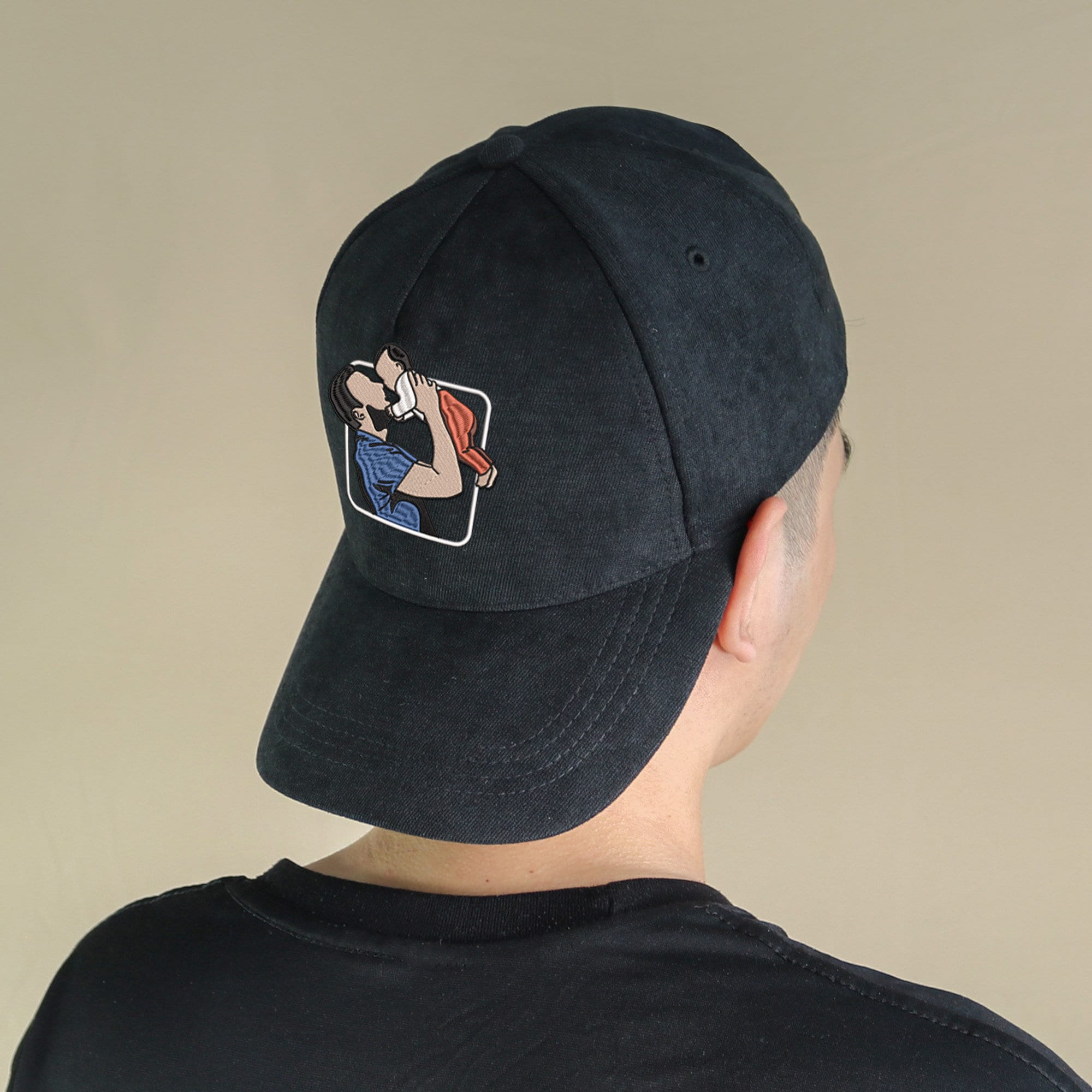 Custom Embroidered Dad and Son Cap - Personalized Family Portrait Hat - Unique Birthday Gift image 5