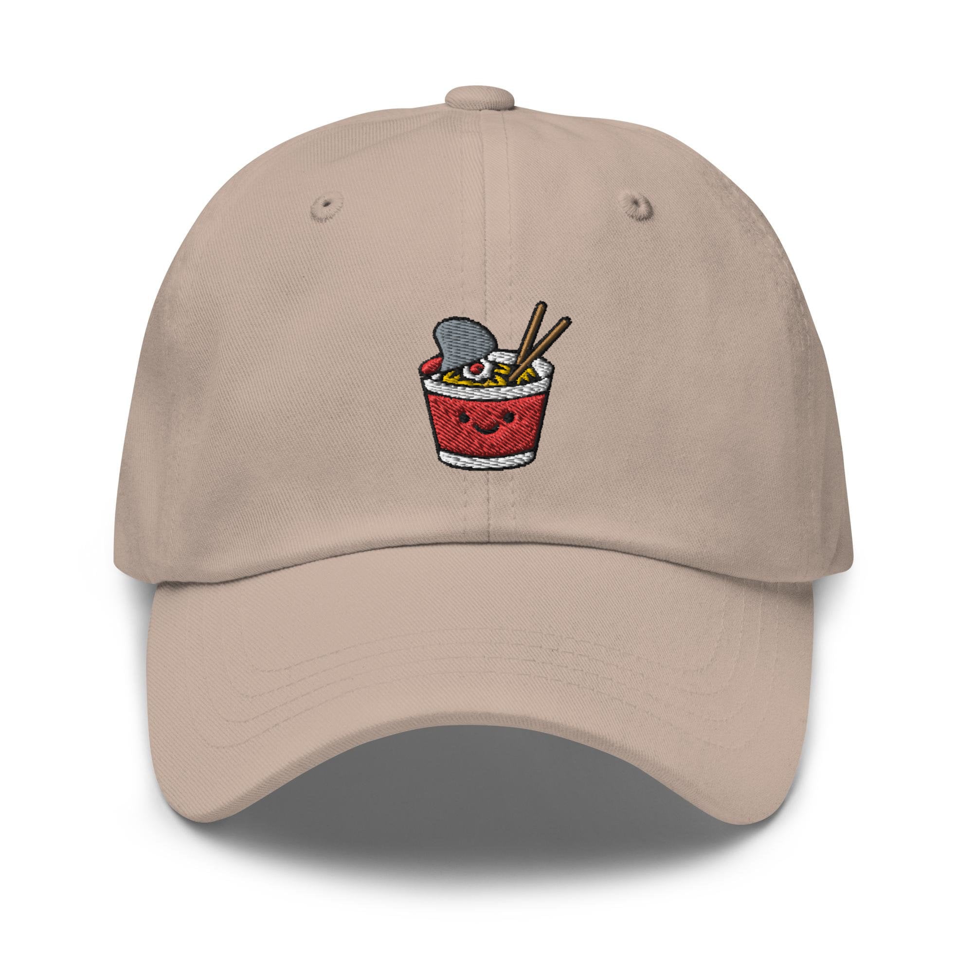 Kawaii Noodle Cup Embroidered Dad Cap - Trendy Unstructured Design Comfortable Baseball Hat Gift image 1