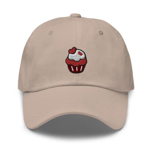 Red Velvet Cupcake Embroidered Dad Cap - Trendy Comfortable Baseball Hat Gift image 0