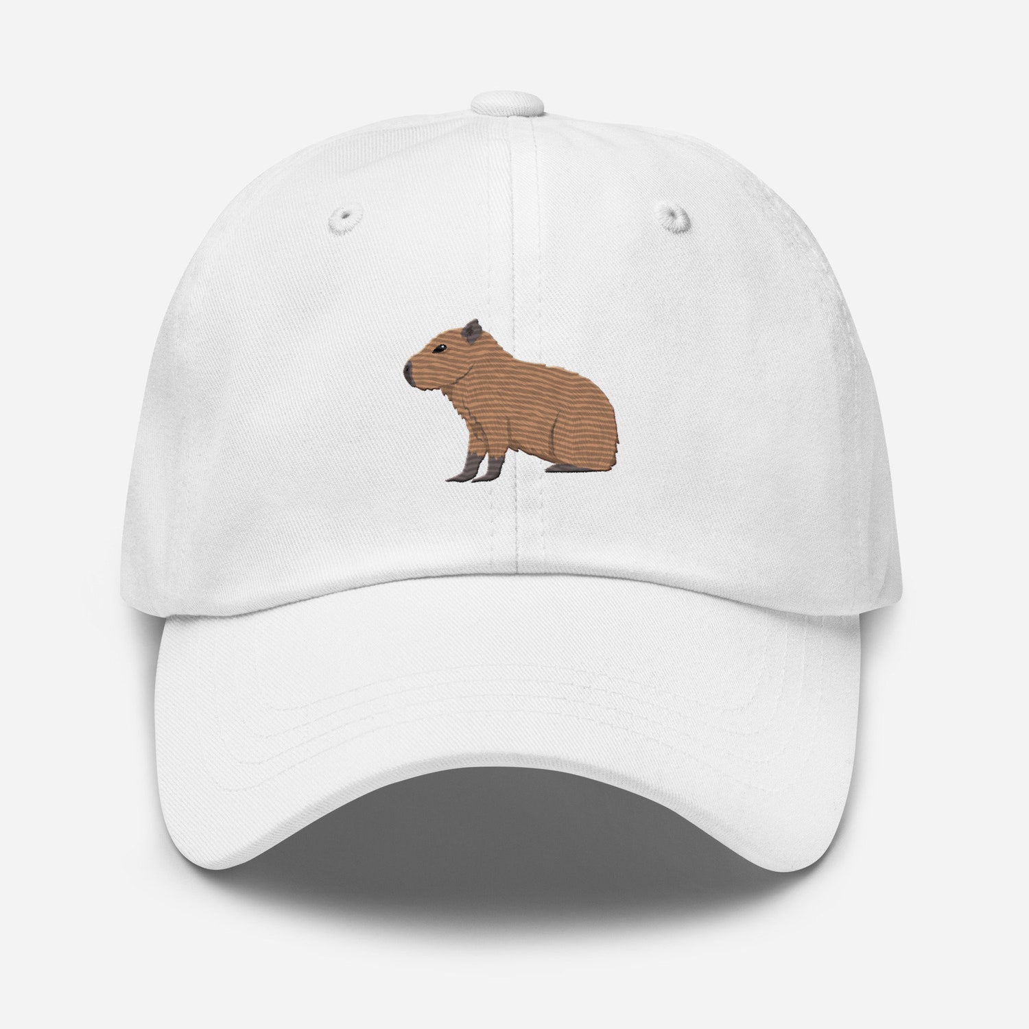 Capybara Embroidered Hat - Adjustable Unisex Soft Baseball Cap - Cute Dad Hat Gift image 9