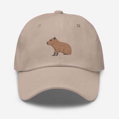 Capybara Embroidered Hat - Adjustable Unisex Soft Baseball Cap - Cute Dad Hat Gift image 0