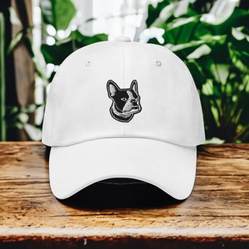 Boston Terrier Dad Embroidered Baseball Cap - Adjustable Hat for Dog Lovers Moms Dads image 0