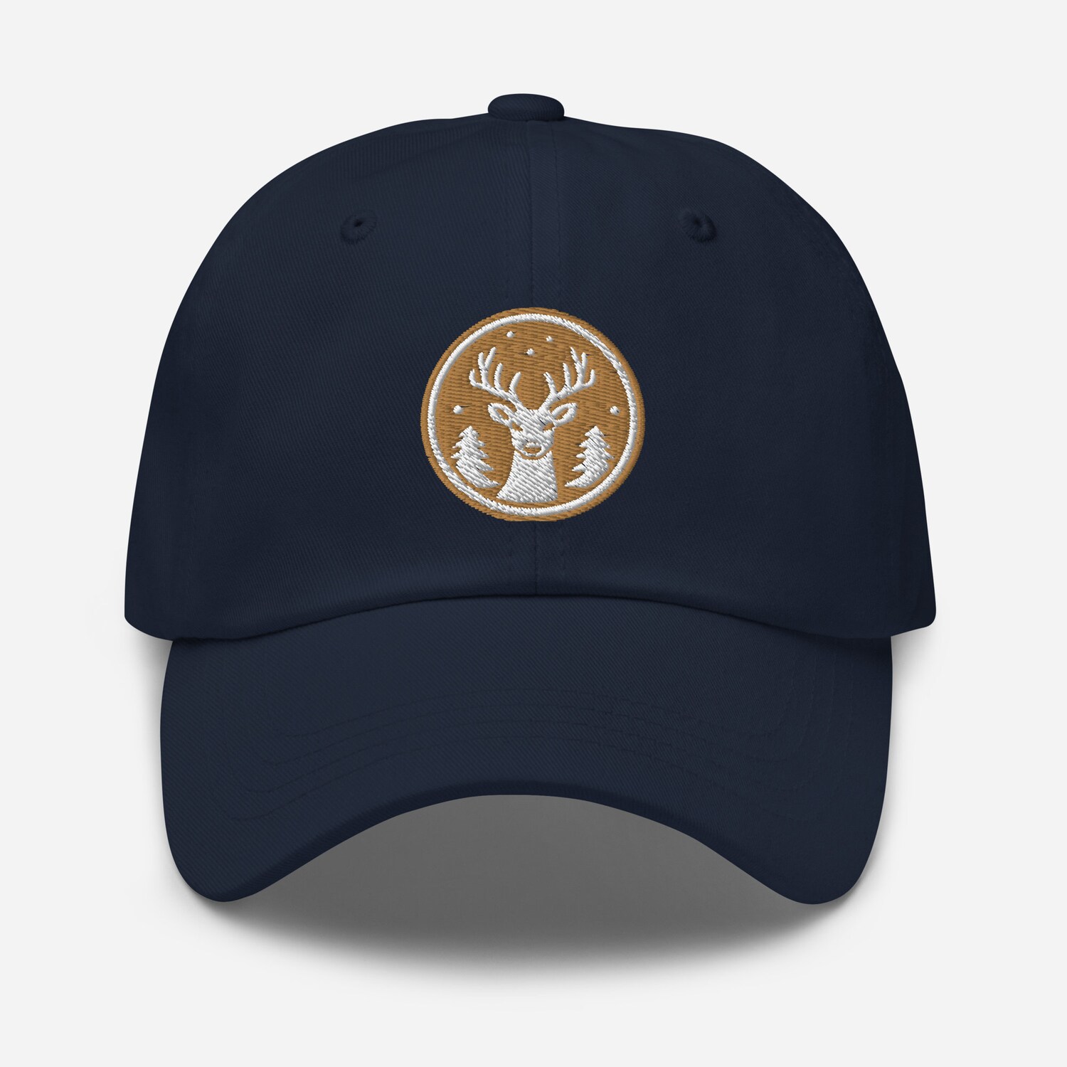 Reindeer Embroidered Dad Hat - Winter Wonderland Christmas Baseball Cap image 2