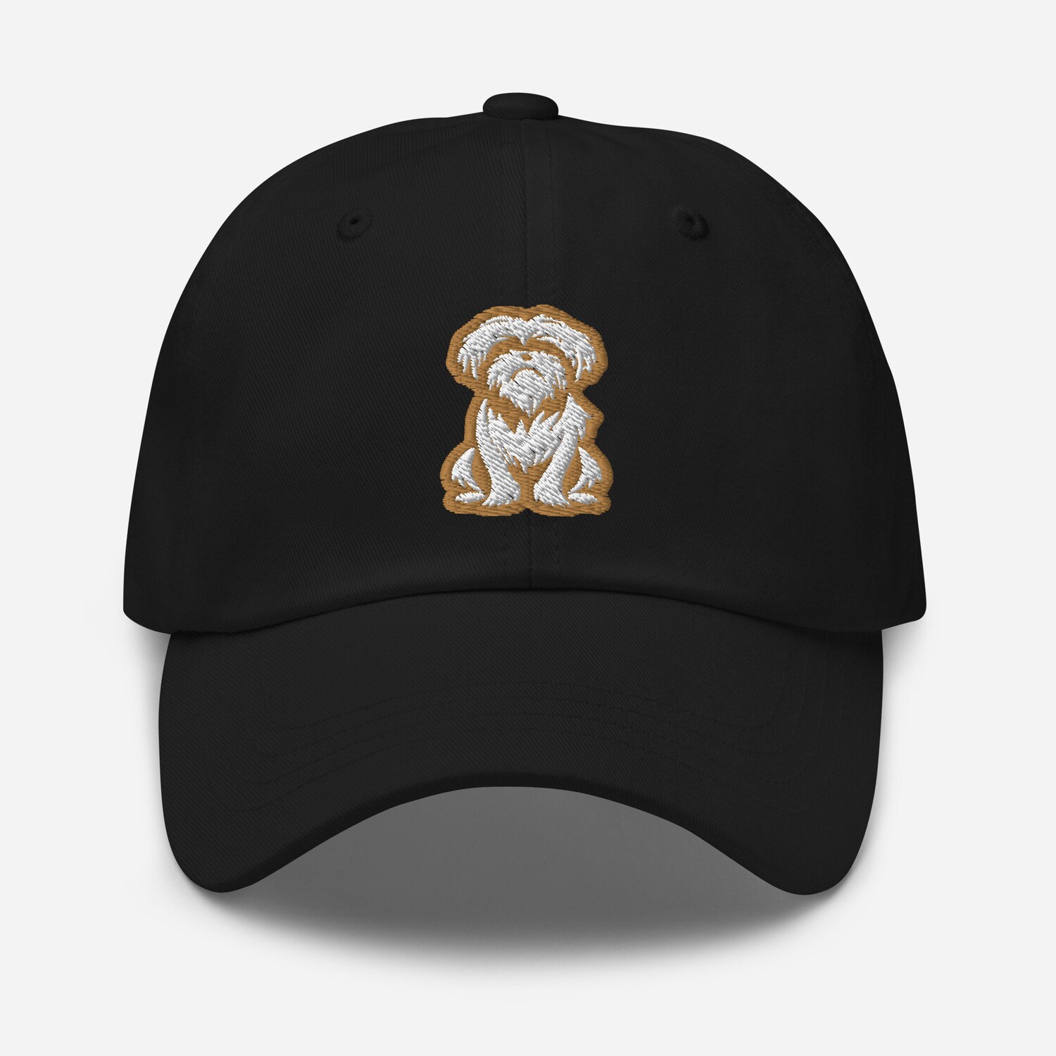 Shih Tzu Embroidered Adjustable Dad Hat - Unique Dog Emblem Baseball Cap Gift for Puppy Lovers image 1