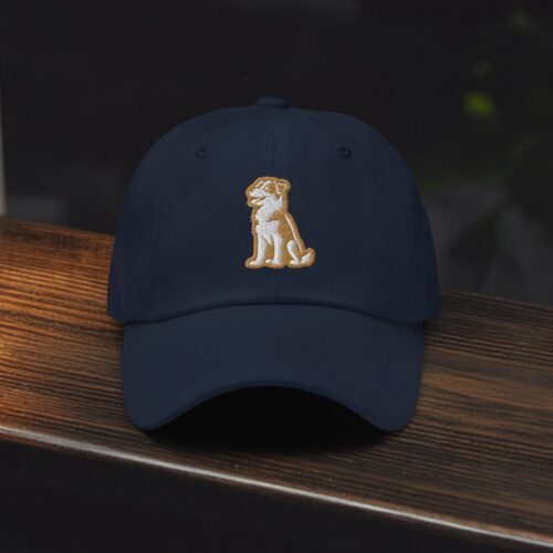 Brittany Spaniel Dad Hat - Gold & White Embroidered Adjustable Baseball Cap for Dog Lovers image 0