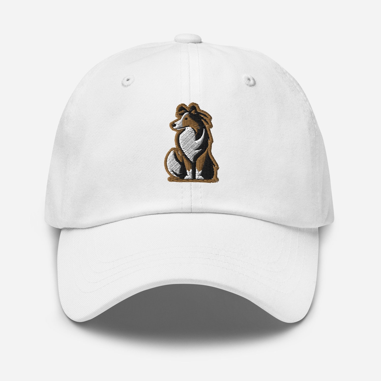 Shetland Sheepdog Dad Hat – Embroidered Adjustable Baseball Cap Gift for Dog Lovers image 9