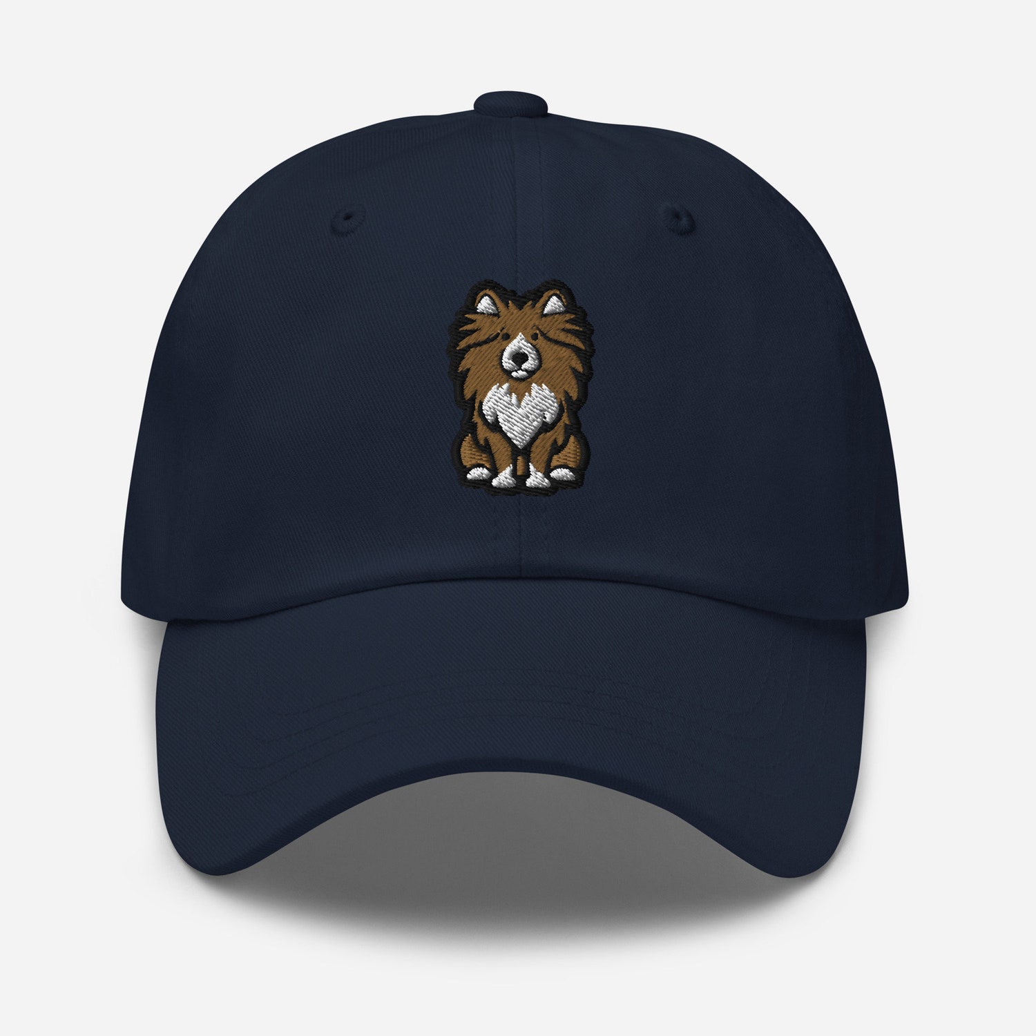 Shetland Sheepdog Dad Hat - Embroidered Adjustable Baseball Cap - Gift for Dog Lovers image 2