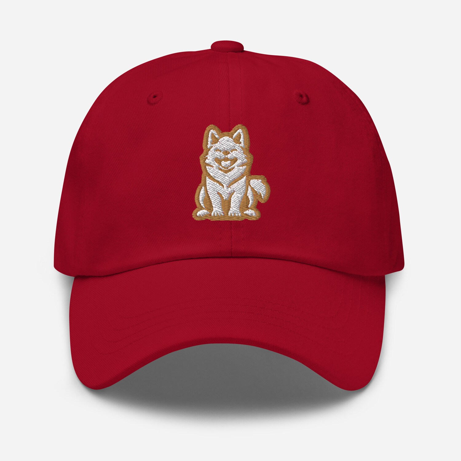 Akita Dog Dad Hat - Gold White Embroidered Adjustable Baseball Cap - Unique Gift for Pet Lovers image 3