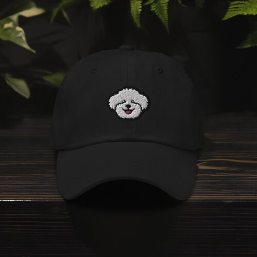 Bichon Frisé Dad Hat - Embroidered Adjustable Baseball Cap - Dog Lover Gift for Moms and Dads image 0