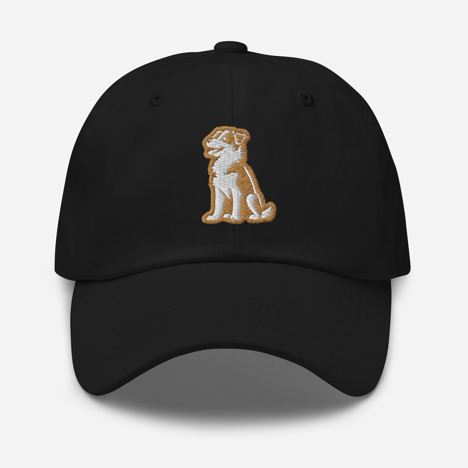 Brittany Spaniel Dad Hat - Gold & White Embroidered Adjustable Baseball Cap for Dog Lovers image 1