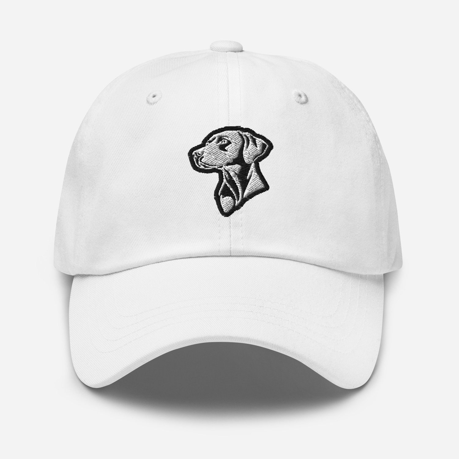 Weimaraner Black and White Embroidered Dad Hat - Adjustable Baseball Cap for Dog Lovers image 9