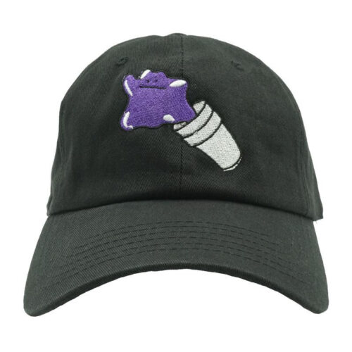 Black Dad Hat with Ditto Cup Design - Trendy Embroidered Baseball Cap image 0