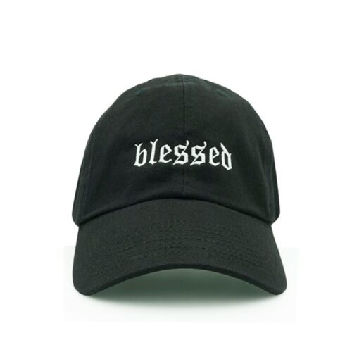 Blessed Dad Hat Black - Embroidered Adjustable Baseball Cap for Men image 0