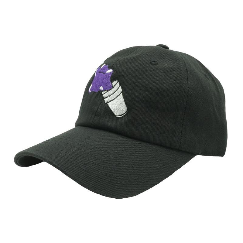 Black Dad Hat with Ditto Cup Design - Trendy Embroidered Baseball Cap image 1