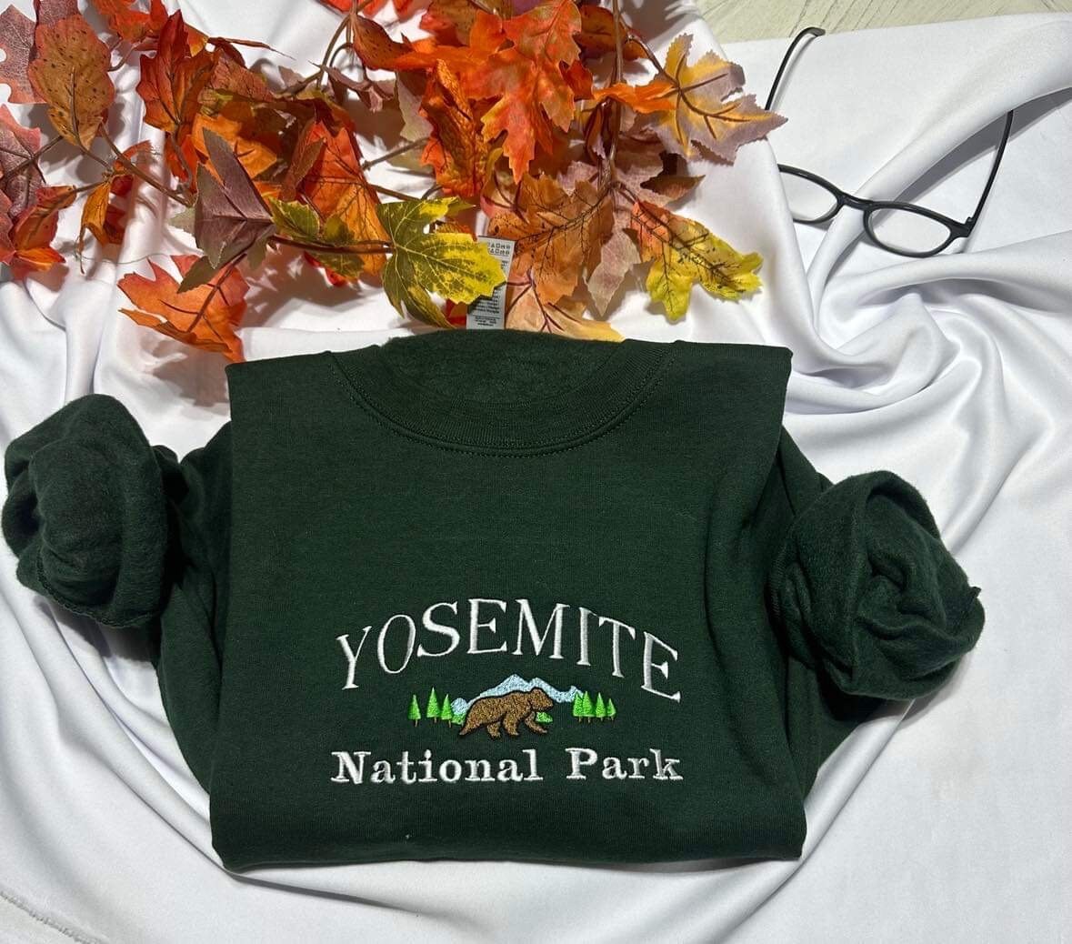 Yosemite National Park Embroidered Sweatshirt - Sierra Nevada Crewneck - Unique Holiday Gift image 2