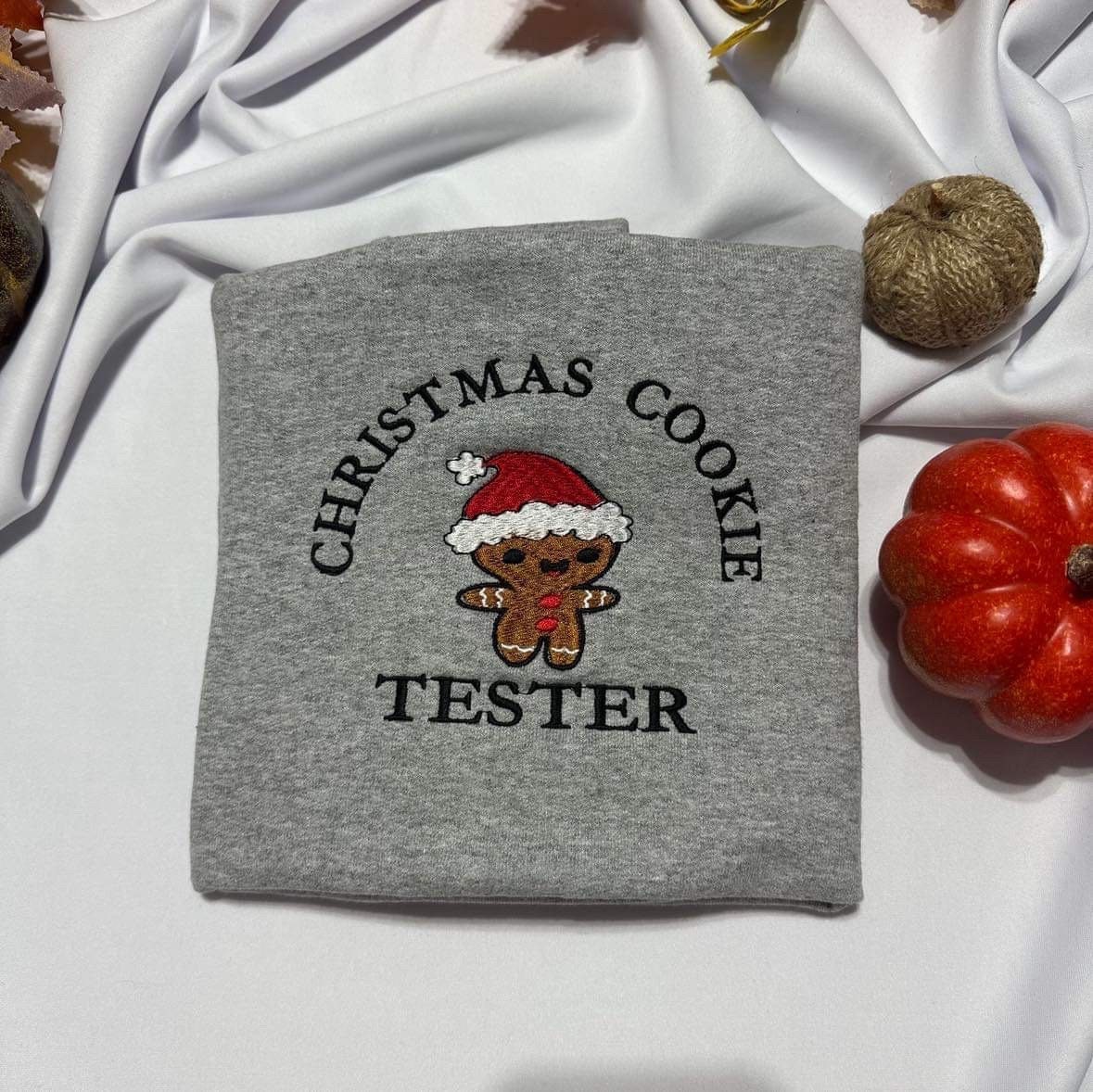 Christmas Cookie Baker Gingerbread Embroidered Crewneck Sweatshirt Holiday Gift image 2