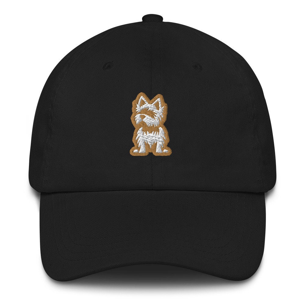 Yorkshire Terrier Dad Hat - Gold & White Embroidered Yorkie Cap - Dog Lover Gift image 2