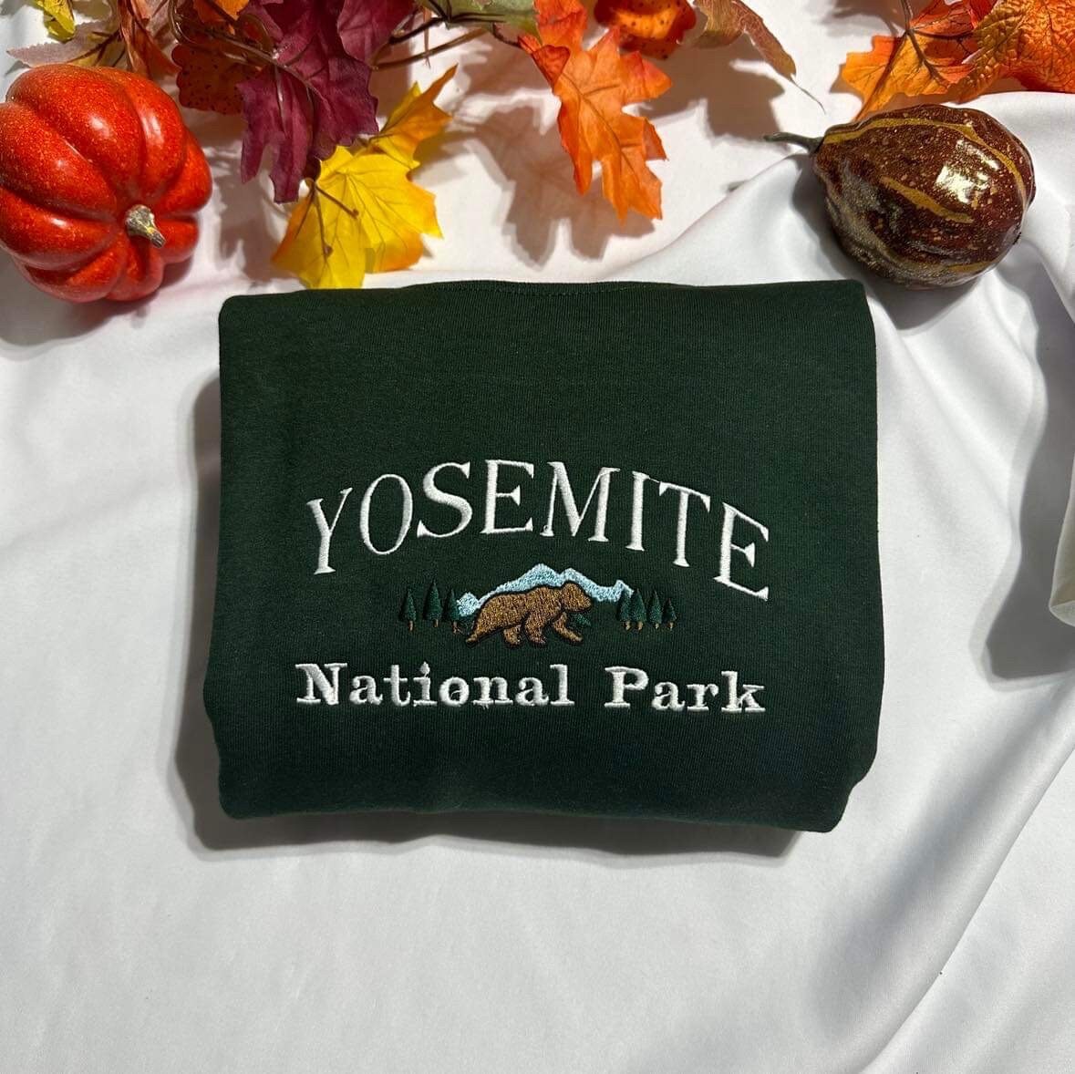 Yosemite National Park Embroidered Sweatshirt - Sierra Nevada Crewneck - Unique Holiday Gift image 9