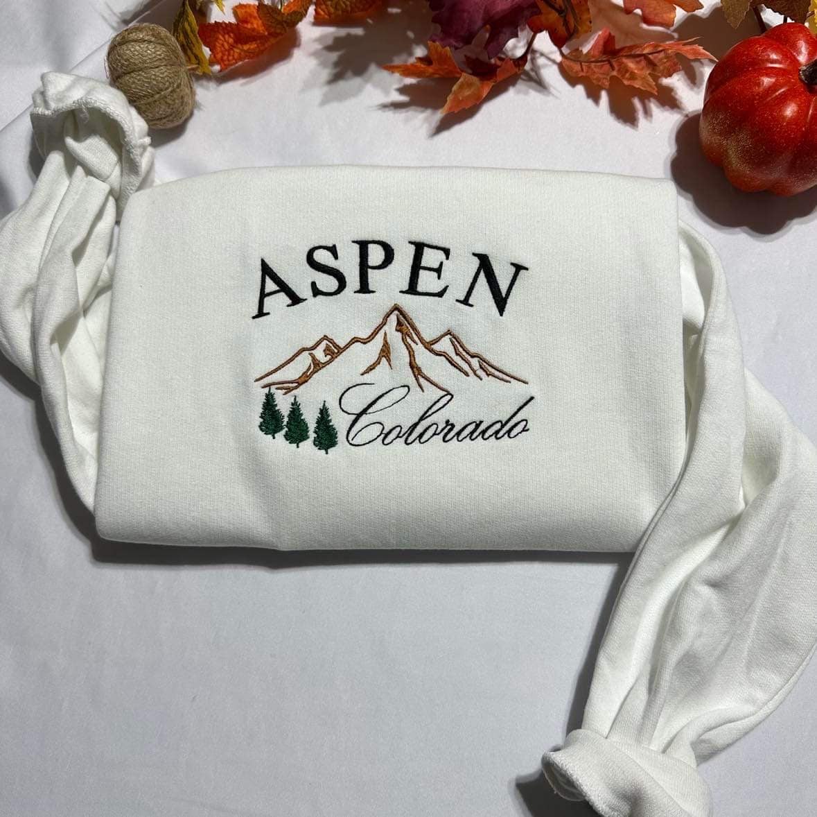 Aspen Colorado Embroidered Sweatshirt - Unique Holiday Gift image 3