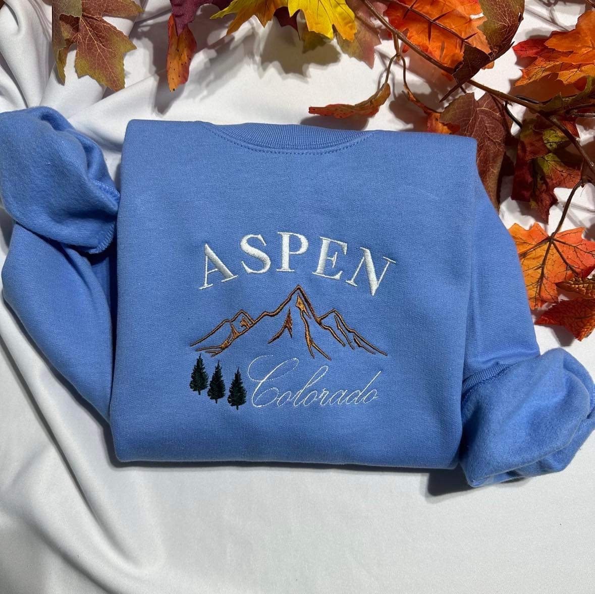 Aspen Colorado Embroidered Sweatshirt - Unique Holiday Gift image 4