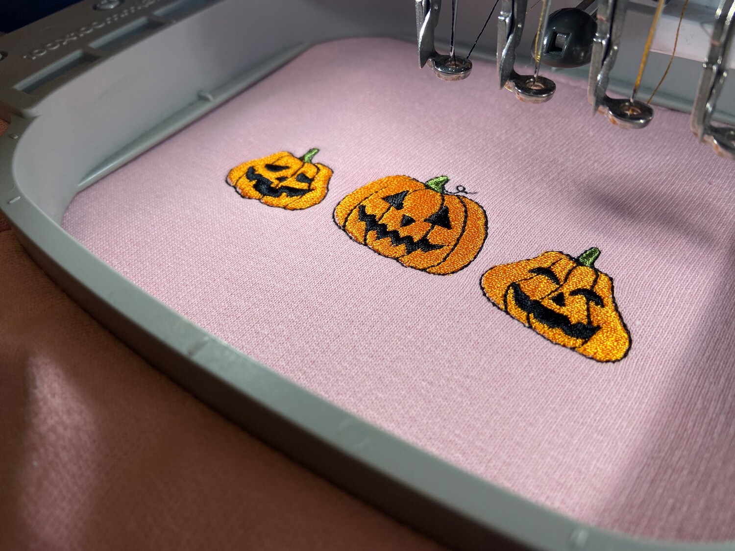 Pumpkin Face Embroidered Unisex Sweatshirt Halloween Autumn Fall Sweater Eco Jumper image 4