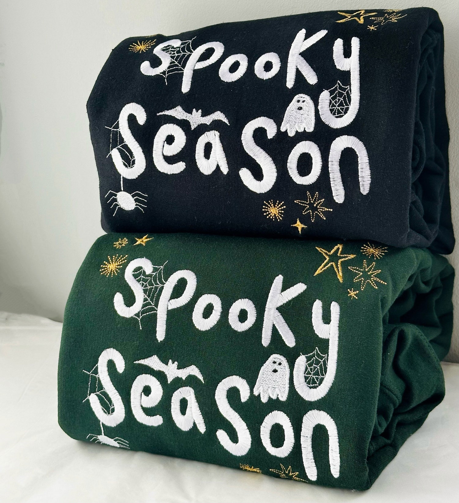 Spooky Season Embroidered Sweatshirt Cute Autumn Halloween Jumper for Fall image 4