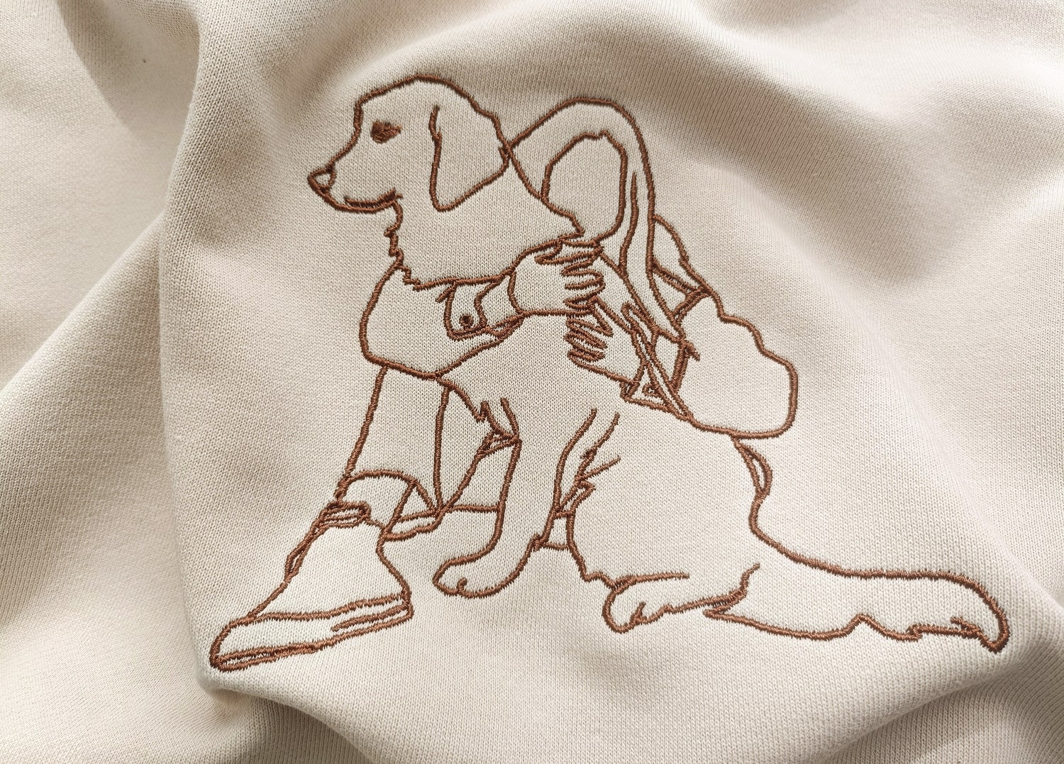 Custom Embroidered Dog Hoodie with Pet Portrait Personalized Gifts for Dog Moms image 3