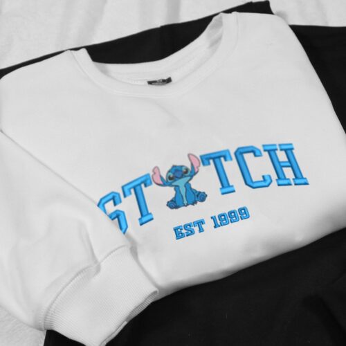 Stitch Embroidered Sweatshirt Cartoon Movie Embroidery Shirt Stitch Gifts for Fans image 0