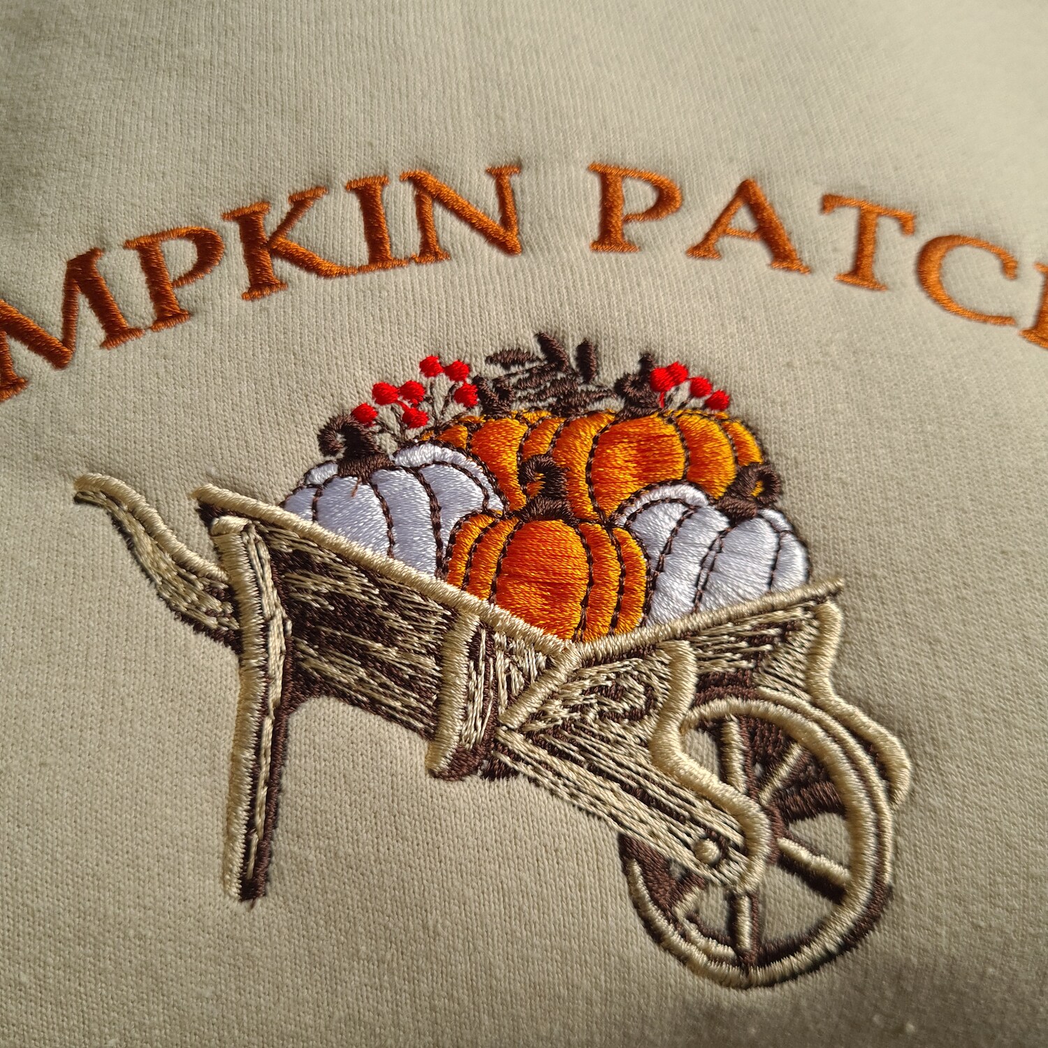 Pumpkin Patch Embroidered Crewneck Sweatshirt Vintage Halloween Unisex Gift Pumpkin Crewneck image 4