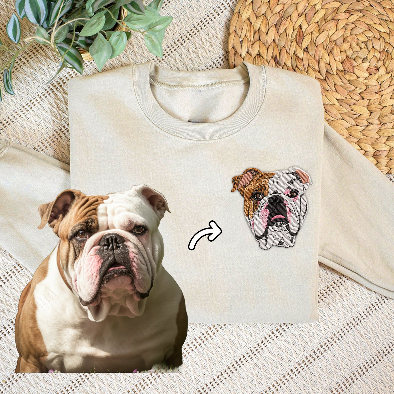 Custom Pet Photo Sweatshirt Personalized Dog Face Hoodie Cat Portrait Sweater Pet Lover Gift image 1