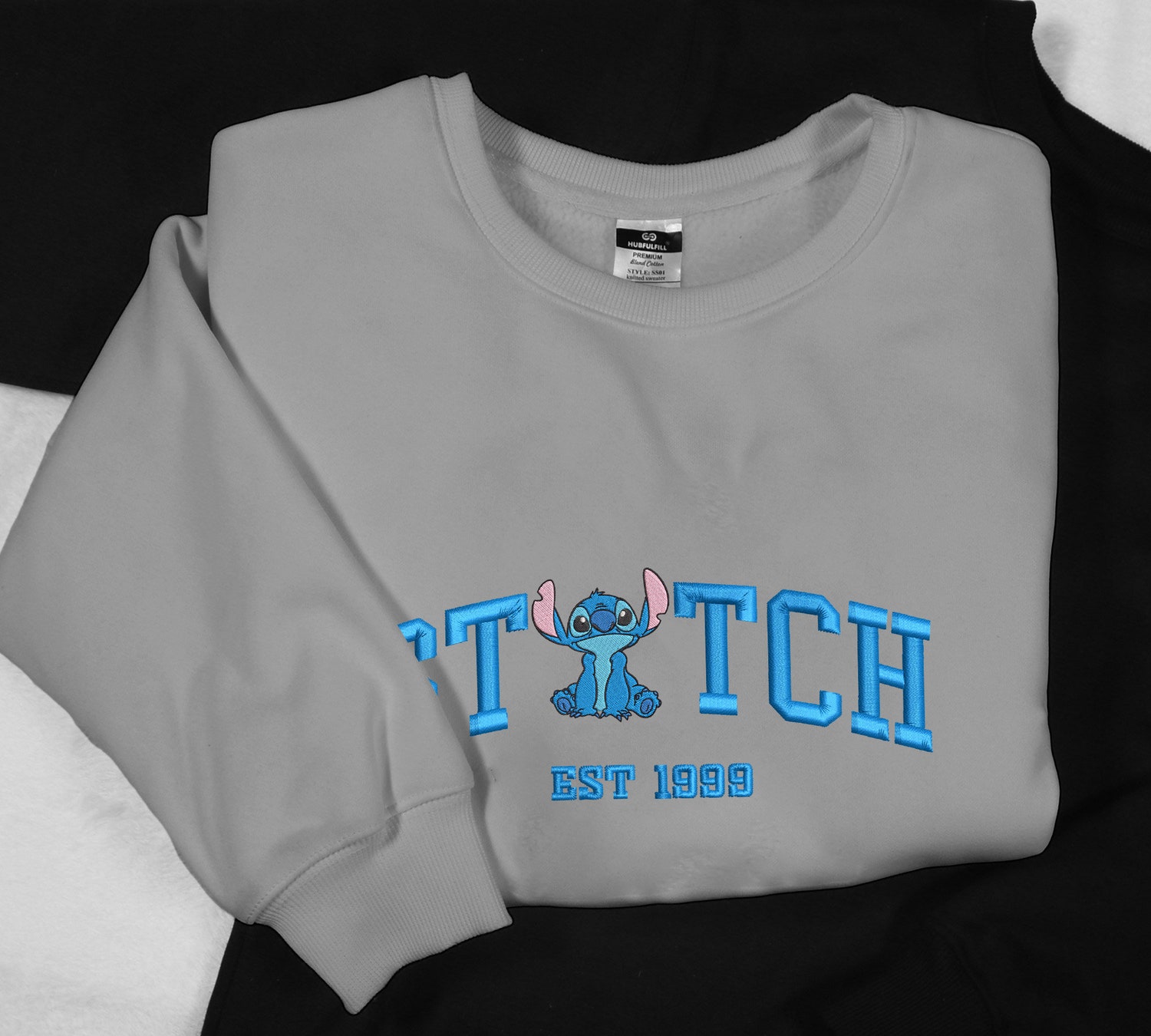 Stitch Embroidered Sweatshirt Cartoon Movie Embroidery Shirt Stitch Gifts for Fans image 1