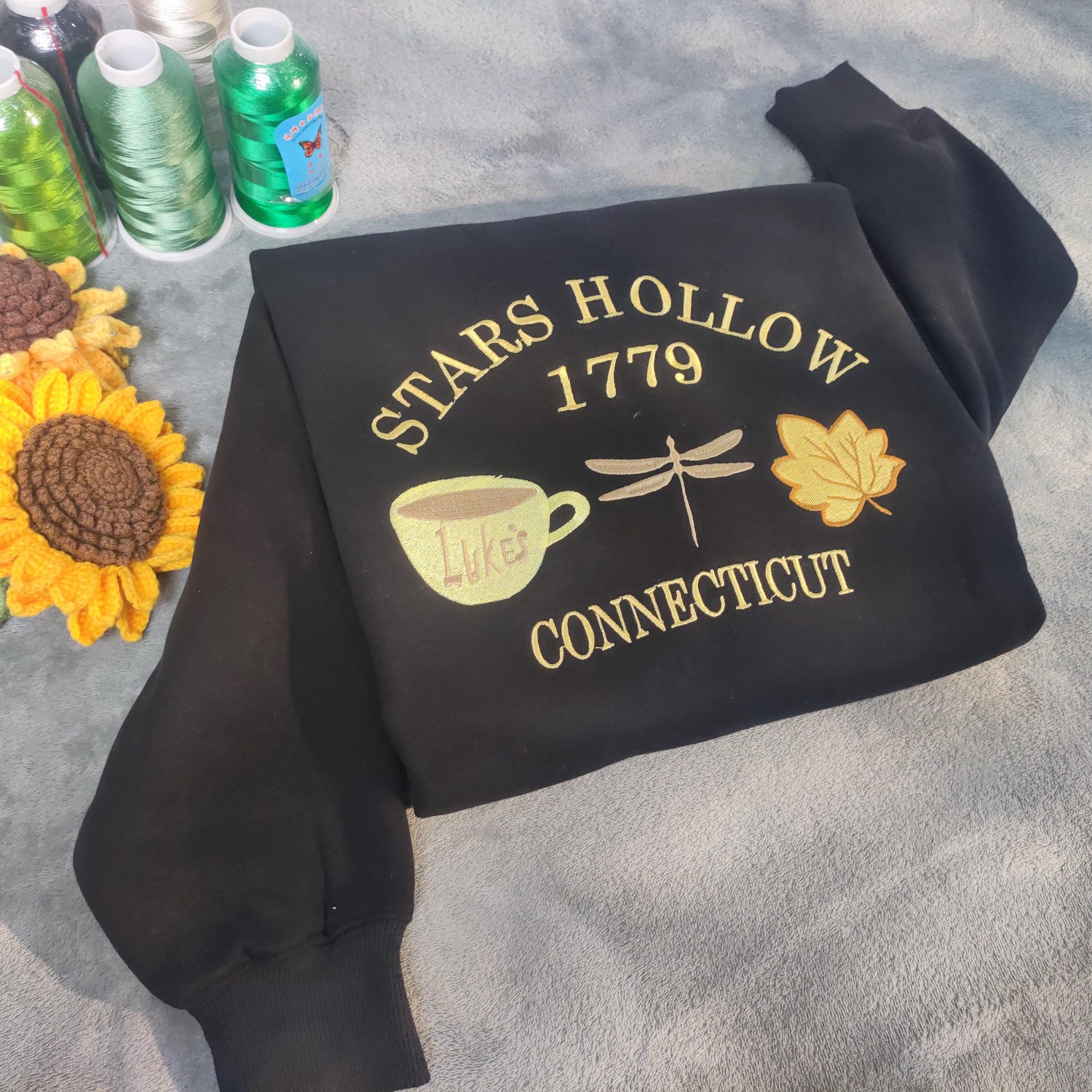 Stars Hollow 1779 Embroidered Sweatshirt Hoodie Connecticut Shirt Reader Gift image 1