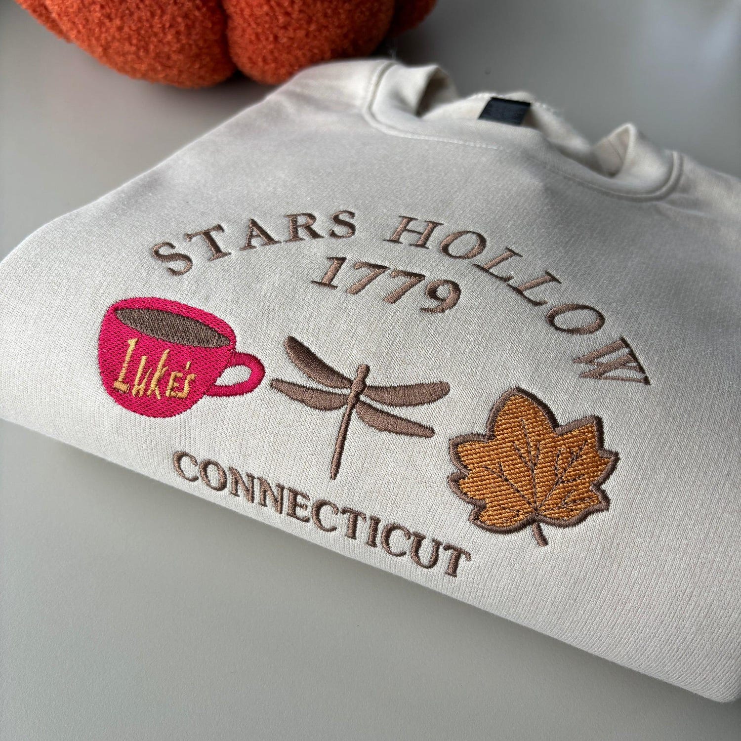 Stars Hollow 1779 Connecticut Sweatshirt Fall & Autumn Embroidery Cozy Stars Hollow Apparel image 1