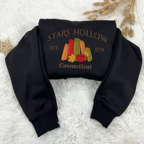 Stars Hollow Connecticut Embroidered Sweatshirt Cozy Fall Gift for Her Book Lover Apparel image 0