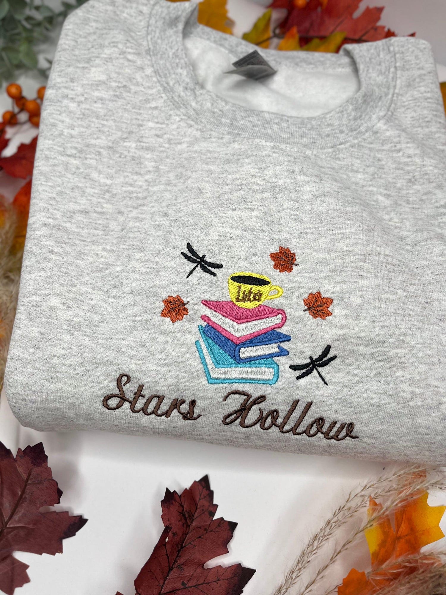 Stars Hollow 1779 Connecticut Embroidery Sweatshirt Fall Autumn Embroidered Pullover image 2