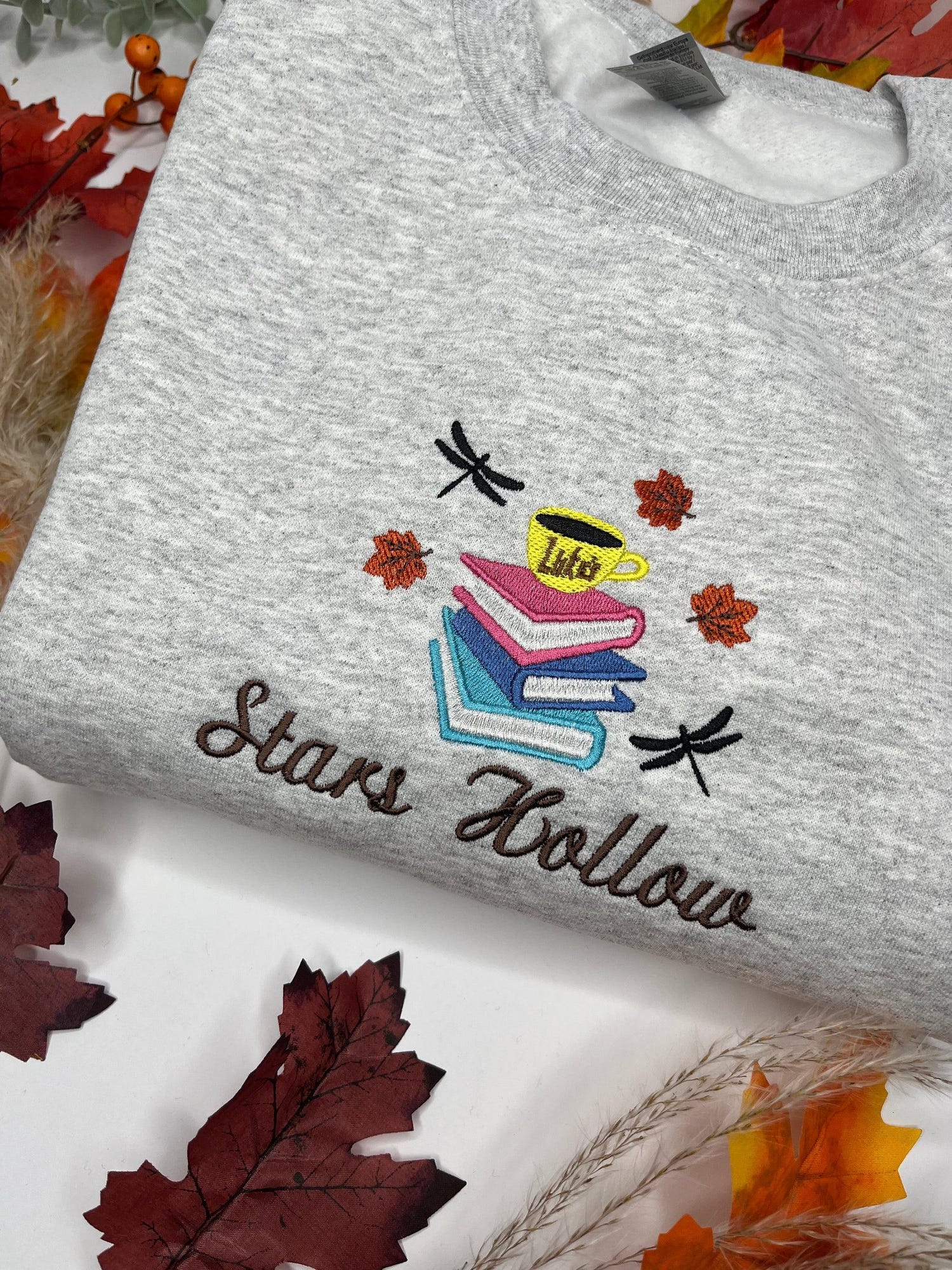 Stars Hollow 1779 Connecticut Embroidery Sweatshirt Fall Autumn Embroidered Pullover image 1